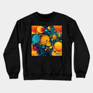 Abstract oil and water mix background Crewneck Sweatshirt